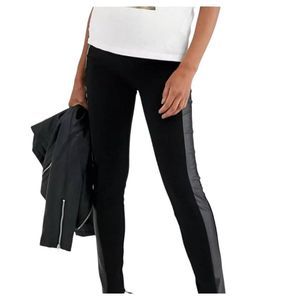 XOXO Black Vegan Leather Tuxedo Pants 8